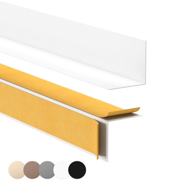 Kunststoff Eckprofil mit Klebestreifen