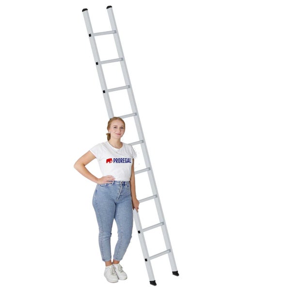 PROREGAL Sprossen-Anlegeleiter 350 mm Breit Ohne Traverse 9 Sprossen