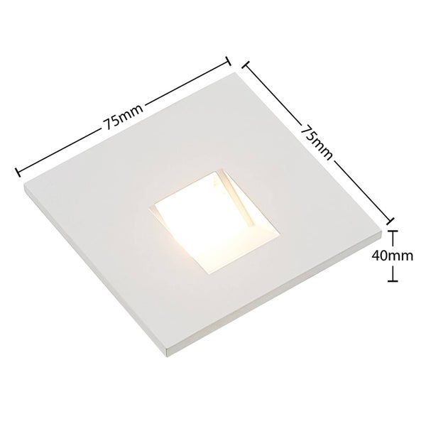 Arcchio LED Wandeinbaustrahler Vexi (Modern) in Weiß aus Aluminium (1 flammig, ) Wohnzimmerleuchte