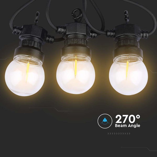 LED-Lampen für Lichterketten - Glas - IP44 - 0.4W - 550 Lumen - 3000K