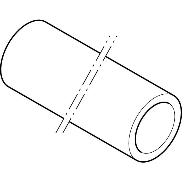 Technische Illustration eines zylindrischen Rohres als schematische Darstellung.