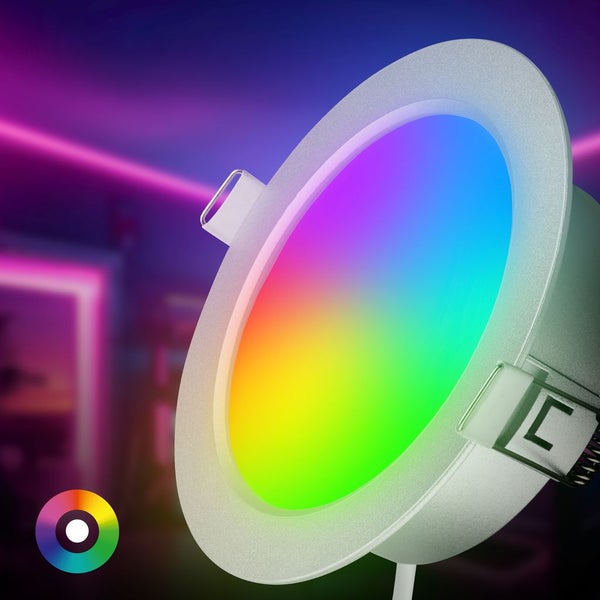 3er Set LED Einbaustrahler Einbauleuchten Spots RGB CCT Dimmbar Fernbedienung