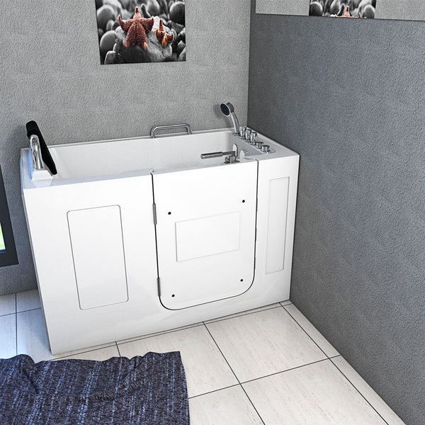 Sitzwanne Whirlpool Wanne mit Tür S07WP-TH-C-L 140x76cm