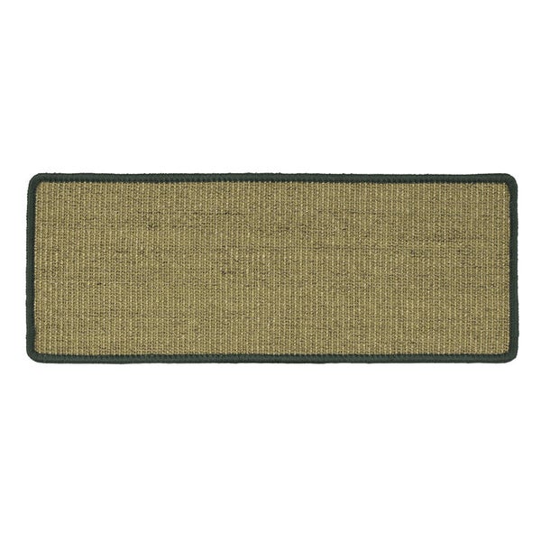 FLOORDIREKT Stufenmatte aus Sisal - Pure Nature - Umkettelt & Selbstklebend - Grün - 23,5 x 65 cm - Rechteckig ohne Lippe