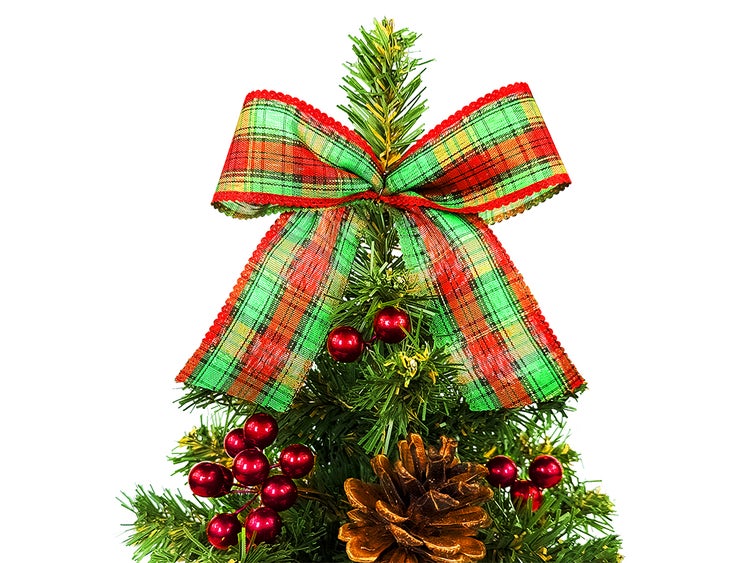 LAALU Geschmückter künstlicher Weihnachtsbaum mit 27 Ornamenten TINY 8 im Topf 25 cm
