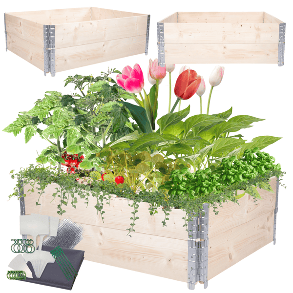Hochbeetkisten GrowBox HxBxT 40x120x100 cm 2 Ebenen Holz Imprägniert
