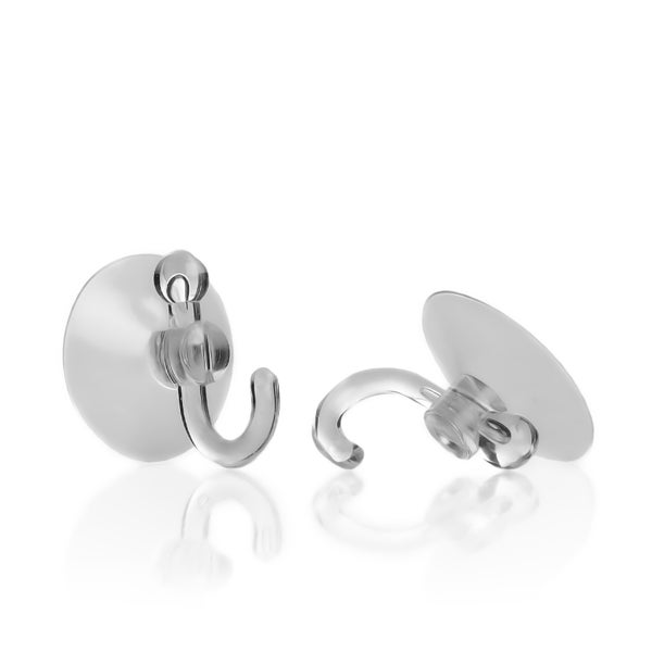 Zwei transparente Saugnapfhaken für die Wandmontage