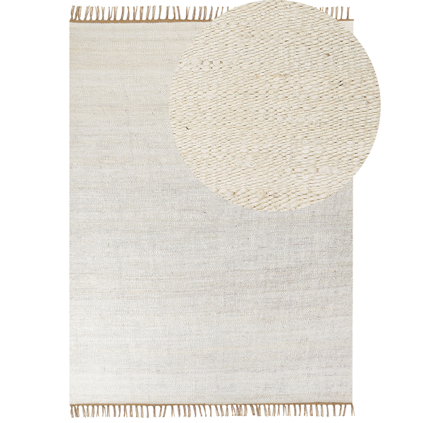 Teppich LUNIA Hellbeige 160 x 230 cm Jute