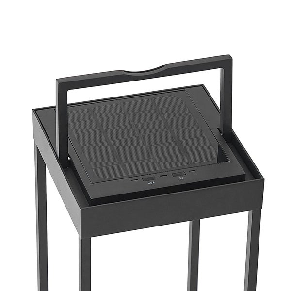 Lucande LED Solarleuchten Lynzy dimmbar (Modern) in Schwarz aus Aluminium (1 flammig, ) - Solarlampe Solarleuchte Garten