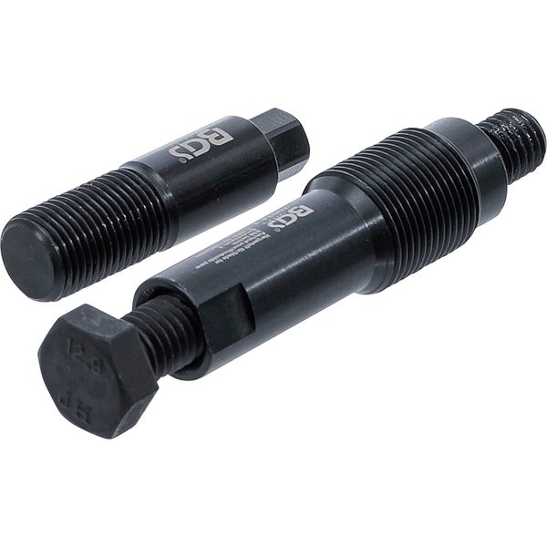BGS technic Abzieher-Set aus schwarzem Metall mit Gewindebolzen und Sechskantköpfen.