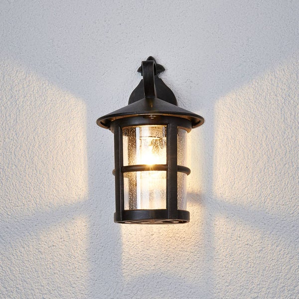 Lindby Wandleuchte außen Florentine (spritzwassergeschützt (Modern) in Transparent aus Aluminium (1 flammig, E27) - Außenwandleuchten Wandlampe Led Außenlampe Outdoor für