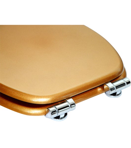 WC-Sitz mit Absenkautomatik Glitzer Gold
