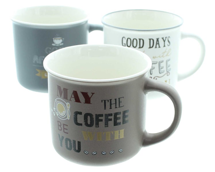 FRANK FLECHTWAREN | Tasse Coffee, 3er Set, PORZELLAN, 9 x 7 x 8,5 cm