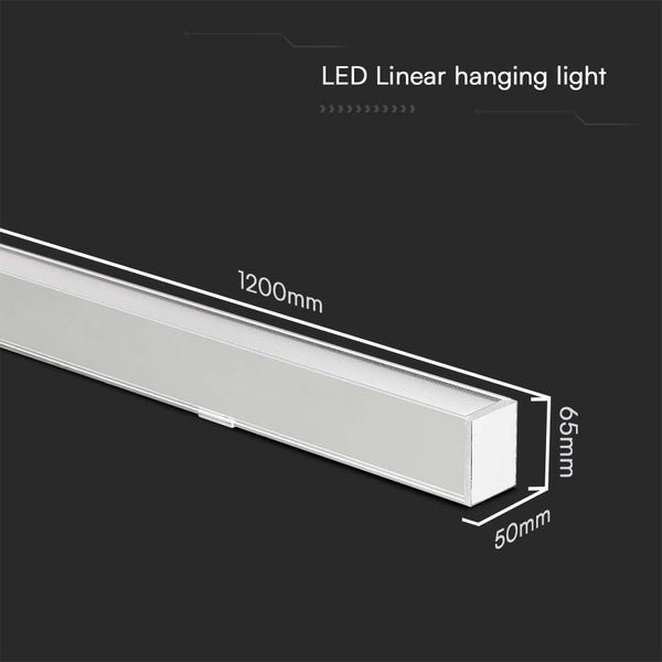 V-TAC VT-7-44-W - Lineares Licht - Samsung - IP20 - Weißes Gehäuse - 40 Watt - 3400 Lumen - 3IN1 -