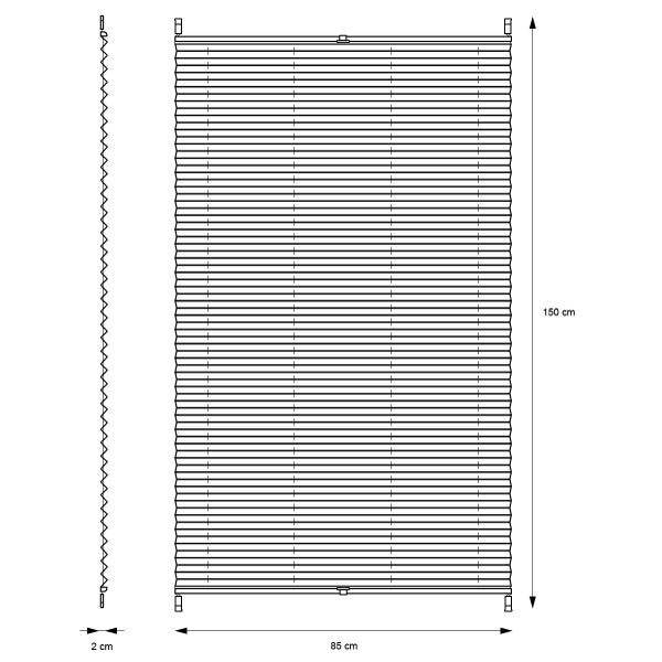 ECD Germany Plissee Klemmfix ohne Bohren 85 x 150 cm Rosa Blickdicht Sonnen- und Sichtschutz Faltrollo Jalousie mit Klemmträger für Fenster & Tür EasyFix Plisseerollo Lichtdurchlässig Fensterrollo