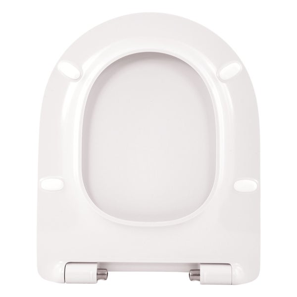 SCHÖNER WOHNEN-Kollektion WC-Sitz ANTUS SLIMLINE, Weiß, Toilettendecken mit Absenkautomatik, Klodeckel kratzfest und keimarm, Klobrille inkl. Befestigungsmaterial