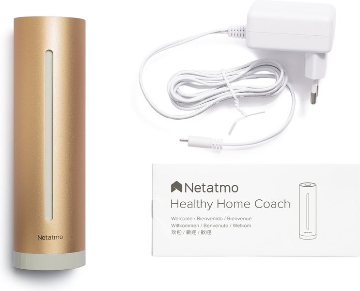 Netatmo Healthy Home Coach Raumklimamessgerät mit Netzteil und Anleitung