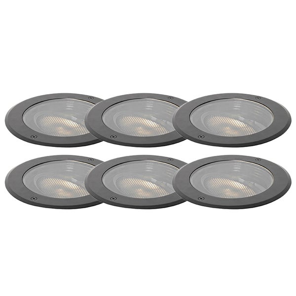 Set mit 6 Bodenpunktwarzen AR111 einstellbar IP65 - Delux Honey