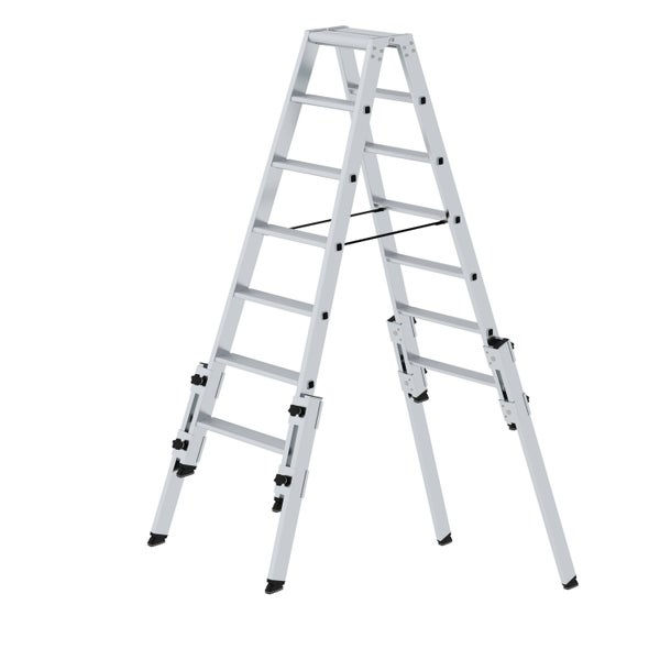 PROREGAL Stufen-Stehleiter Treppengängig 2 x 7 Stufen