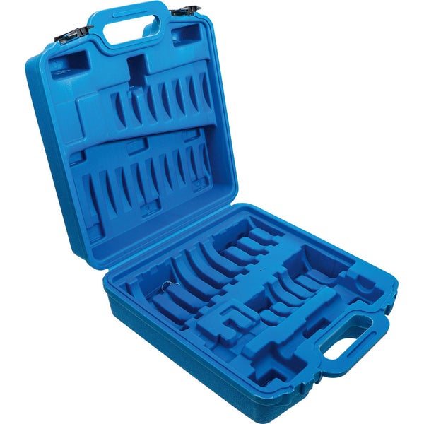 Geöffneter Werkzeugkoffer aus Kunststoff