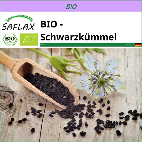 SAFLAX  - BIO - Schwarzkümmel - Nigella sativa - 300 Samen