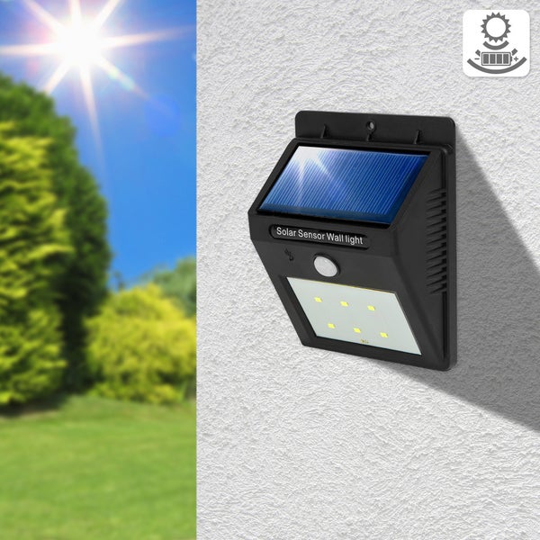 Solarleuchte mit Sensor zur Wandmontage im Aussenbereich