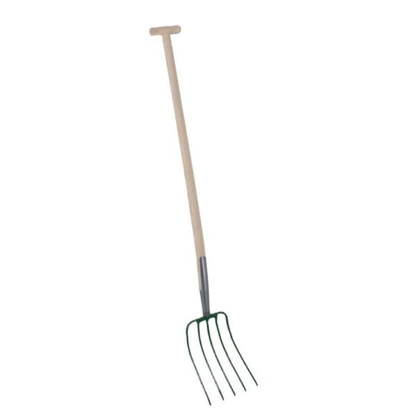 Kompostgabel (5 Zinken) mit T-Stiel (110 cm)