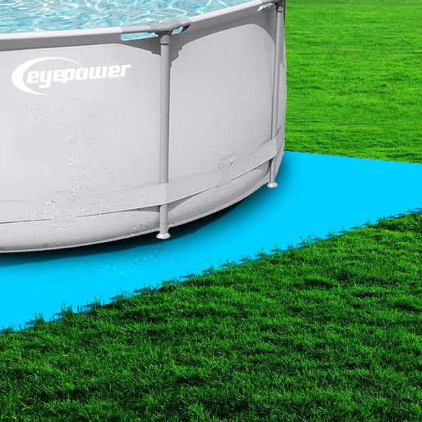 eyepower 8 Große Matten: 1,9m² Poolunterlage 50x50 Boden Poolmatte - Pool Unterlage Outdoor Matte Poolunterlage Matten - Platten für Pool Schutzmatte unter Pool - Bodenmatte Pool Outdoor Puzzlematte
