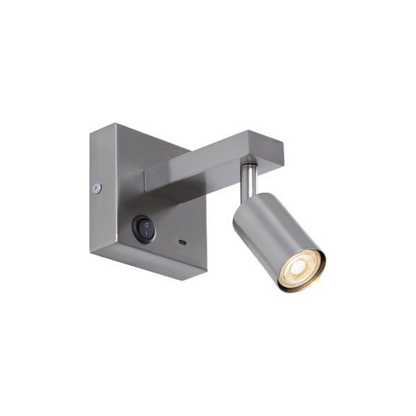 Wandleuchte aus Metall mit Schalter