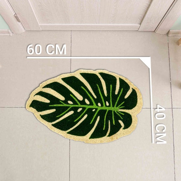Fußmatte in Blattform mit den Maßen 60 mal 40 cm