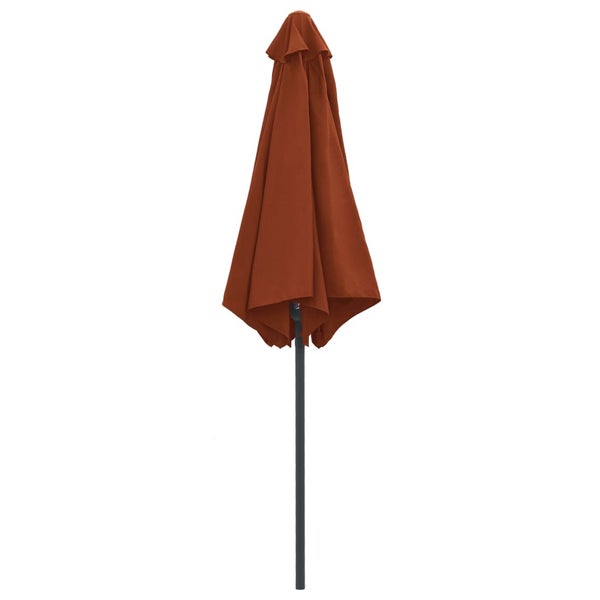 Sonnenschirm mit Aluminium-Mast 270x246 cm Terrakotta