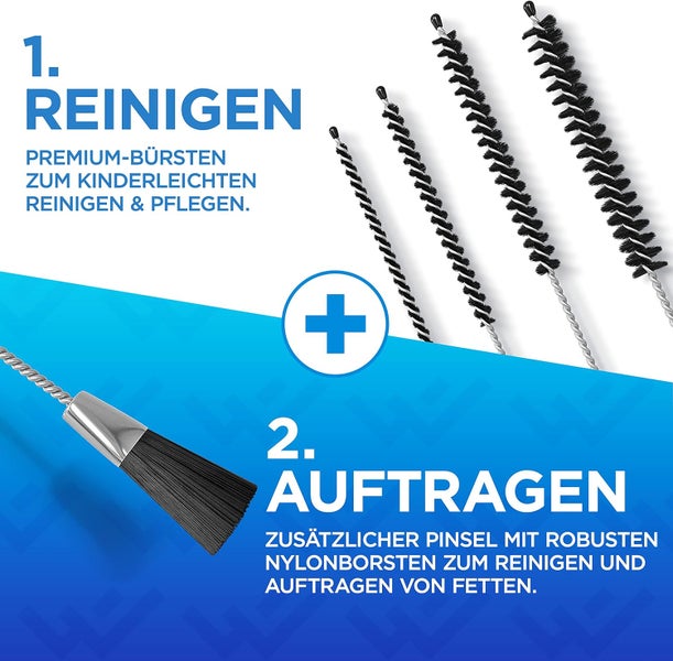 LOBENSWERK 30g Silikonfett für Kaffeevollautomaten [inkl. Milchschlauchbürsten] Schmierfett für Armaturen, Dichtungen, O-Ringe - Armaturenfett - universell anwendbar