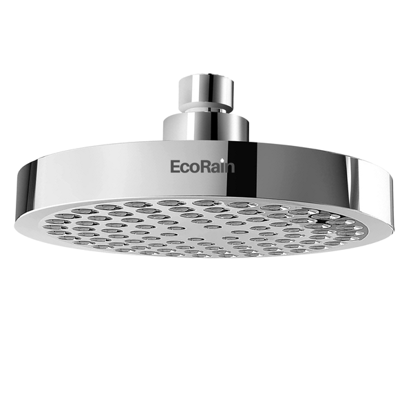 EcoRain 30% Wassersparender Regenduschkopf Josh 15 CM Rund - Hoher Wasserdruck - Universeller Anschluss - Anti-Kalk Duschkopf - Chrom