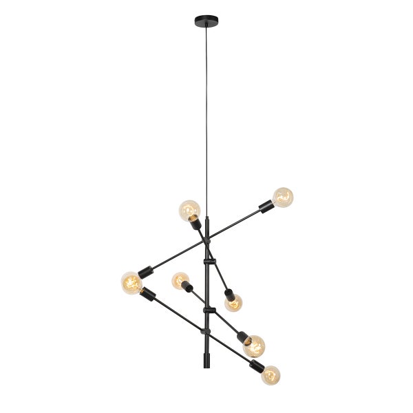 Moderne Pendelleuchte mit mehreren Armen und Glühbirnen