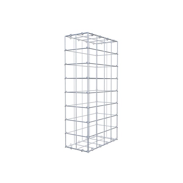 Gabione 80 cm x 40 cm x 20 cm (L x H x T), Maschenweite 10 cm x 10 cm, C-Ring