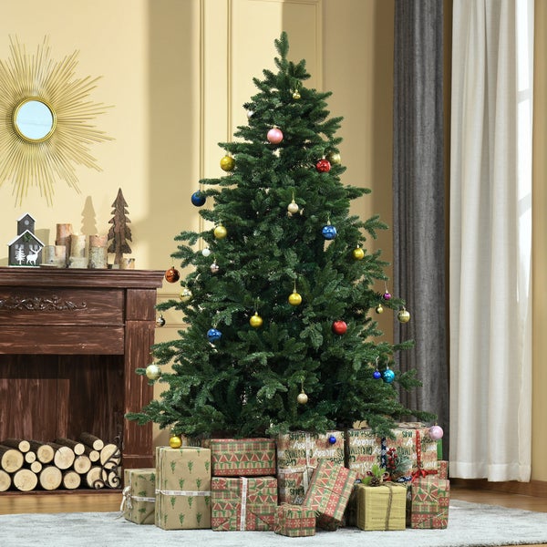 HOMCOM künstlicher Weihnachtsbaum, Ø120 x 180 cm, PVC, Grün