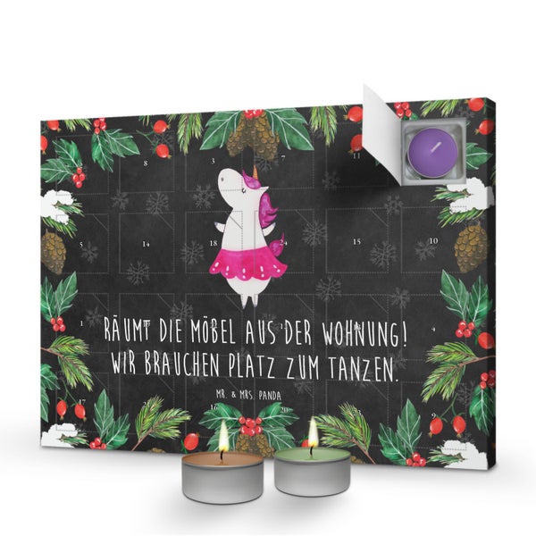 Mr. & Mrs. Panda Duftkerzen Adventskalender Einhorn Ballerina - Schwarz