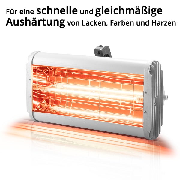 Infrarot-Lacktrockner zur schnellen und gleichmäßigen Aushärtung von Lacken, Farben und Harzen.