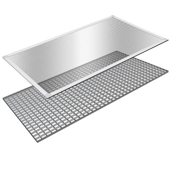 ECD Germany Alu Lichtschachtabdeckung 80 x 150 cm - Aluminium Gitter für Lichtschächte Kellerschachtabdeckung Kellerschacht Abdeckung Gitterrostabdeckung Gitterrost Schutzgitter Insektenschutz