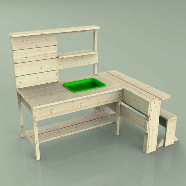 OutdoorToys Matschküche Skorpion aus Holz in Grün