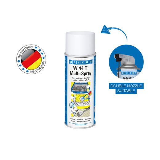 WEICON W 44 T® Multi-Spray | Schmier- und Multifunktionsöl mit 5-fach Wirkung | 400 ml | gelblich, transparent