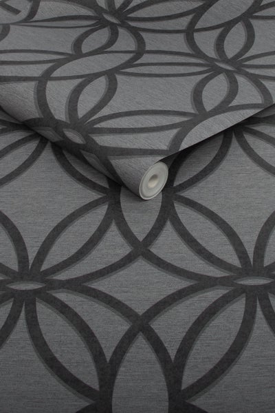 Next Vliesbehang | Luxe Eclipse - Schwarz - 10mx52cm