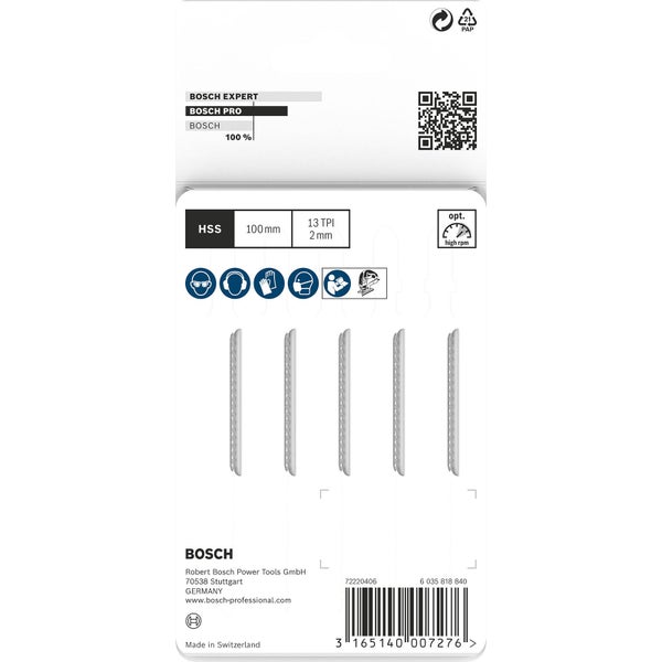 Bosch Stichsägeblätter Set, HSS, 100 mm