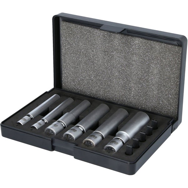 KS TOOLS 1/4 + 3/8 Spezial-Glüh- und Zündkerzen-Stecknuss-Satz mit Gelenk 11tlg. - 500.7325