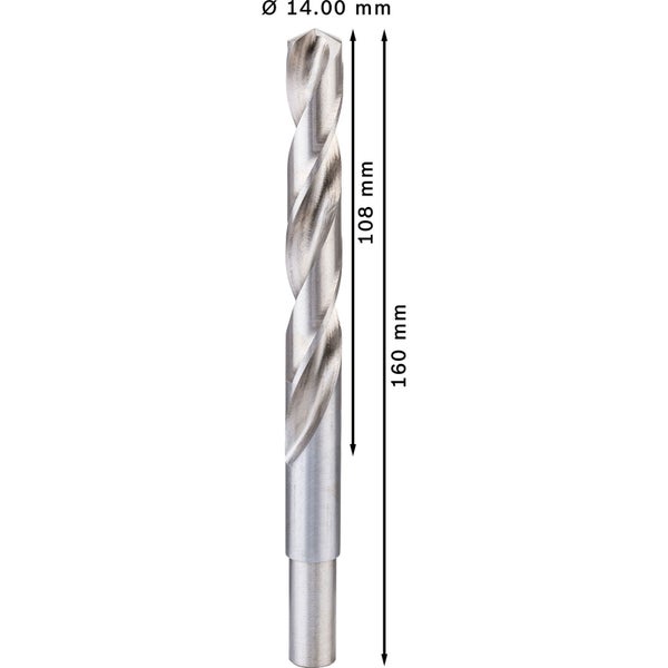 Metallbohrer mit einer Größe von 14 Millimetern mal 160 Millimetern