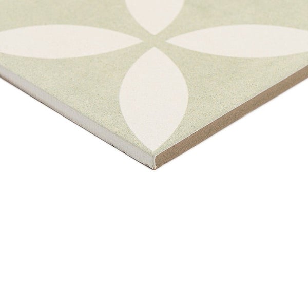 Wandfliese oder Bodenfliese mit blumenartigem Muster