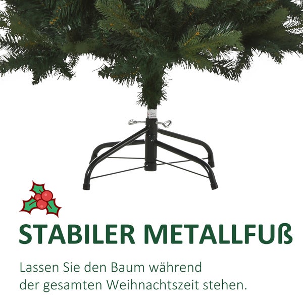 HOMCOM Weihnachtsbaum, Ø85 x 120H cm, PVC, Grün