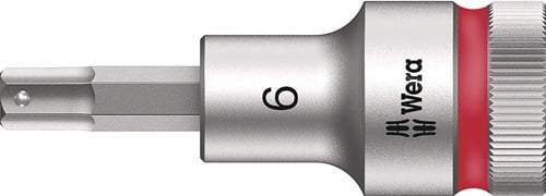 Wera Steckschlüsseleinsatz 8740 C HF 1/2 SW 6 mm Länge 60 mm - 5003822001