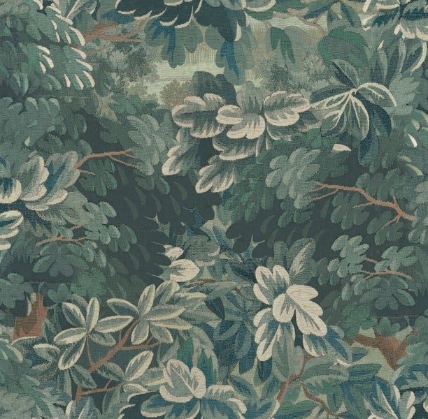 Stoff mit Blätter- und Baumdesign