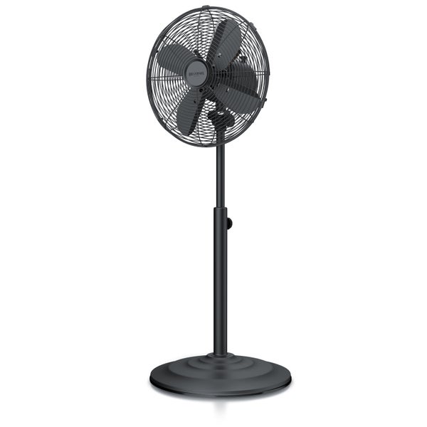 Brandson Standventilator 30 cm, 80° oszillierend, mobiler Lüfter, Standfuß höhenverstellbar, 3 Leistungsstufen, GS, Neigungswinkel 30° (verstellbar)